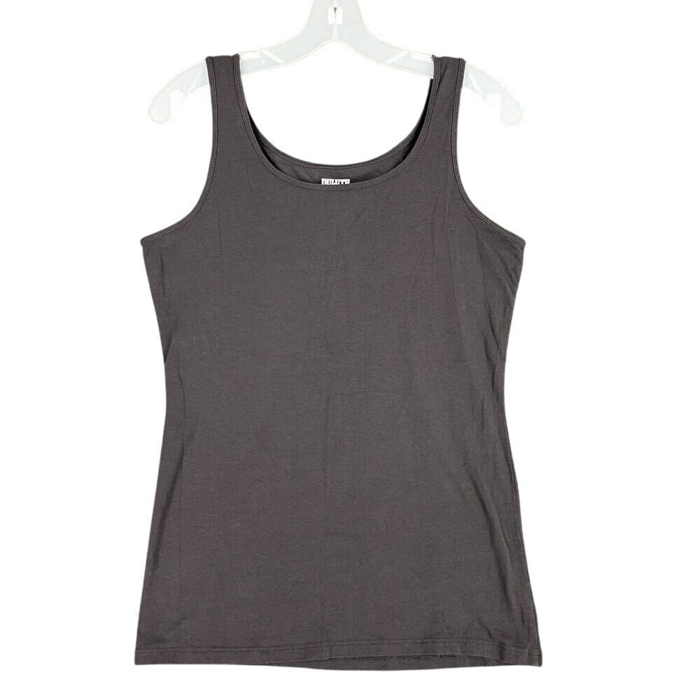 Duluth Trading Co Tank Top Womens M Gray Cotton Blend Scoop Neck Casual Layering